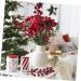 HOMSFOU 48 Pcs Artificial Red Berry Stem Xmas Winter Twig Red Berry Branch Red Berry Decor Red Berry Stems Artificial Branches Flower Arrangement Decorations Small Fruit Christmas Pvc - Buy Online on GoSupps.com