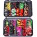 Ancllo Fly Fishing Kit - 100 Waterproof Dry & Wet Flies with Box for Trout Fishing - Buy Online on GoSupps.com