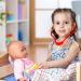 Heawaa Baby Doll Carrier Set - Portable Backpack & Accessories for 18 Inch Dolls - Rose Color with Dotted Diaper Bibs - Buy Online on GoSupps.com