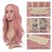 Buy 55 cm Pink Curly Wig | Synthetic Wavy Women s Wig for Parties | Curly Pink Wig with Middle Parting (1 Pack) - Buy Online on GoSupps.com