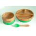 Bamboo Baby & Toddler Suction Plate Bowl & Spoon Set | Secure Grip | Eco-Friendly BPA-Free | Green - Buy Online on GoSupps.com