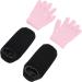 Pink Gloves Black Socks Moisturizing Spa Set Gel Essential Oil for Soft Hands Feet - Buy Online on GoSupps.com