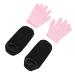 Pink Gloves Black Socks Moisturizing Spa Set Gel Essential Oil for Soft Hands Feet