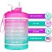 HydroMATE 128oz Gallon Water Bottle with Straw | BPA Free, Leak Proof, Reusable | Pink Ombre Design with Hourly Drink Markings - Buy Online on GoSupps.com