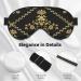 Premium Gold & Black Sunflower Sleep Mask | Double-Sided Eye Covers for Comfortable Sleep & Eye Edema Relief - Buy Online on GoSupps.com