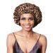 Queen African Silk Double-Layer Satin Bonnet - Reversible Hair Cap for Curly Hair | Leopard Print Sleep Cap - Buy Online on GoSupps.com