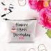 Pxty Happy 13th Birthday Gifts for Girls - Inspirational Make-up Bag & Cosmetic Pouch - Perfect 13 Years Old Gifts in Beige - Buy Online on GoSupps.com