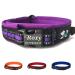 Dog Collar Personalised Dog Collars Custom Nylon Reflective Collars Adjustable Pet Collars with Name & Phone Number for Pets Cat Puppy Dogs(Purple M) Purple M