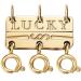 OHINGLT LUCKY Necklace Layering Clasps Separator for Stackable Necklaces Chains ,18K Gold and Silver Plated Multiple Necklace Clasps and Closures for Women Girl 3 Strand Triple Gold