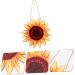 ABOOFAN Sunflower Listing Emblems Wooden Decor Flowers Front Porch Sunflower Wall Art Household Decorations - Buy Online on GoSupps.com