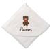 Hood towel for baby (75x75cm) with names personalized in white for boys and girls made of 100% cotton baby towel 75 x 75 cm white