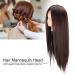 Premium Hairdresser Training Head - High-Temperature Fiber for Cutting Weaving Dyeing | Dark Brown Makeup Practice Doll - Buy Online on GoSupps.com