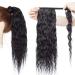 Sego Ponytail Extension - Real Hair Braid Wavy Clip-In 20 (50cm) Black #1 95g - Premium Hair Piece for Instant Length & Volume - Buy Online on GoSupps.com