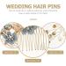 Healeved 1 Set U Shape Hair Pins Rhinestone French Pin Wedding Hair Comb Flower Hair Clip Blue - Buy Online on GoSupps.com