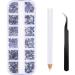 2000 Flat Back Rhinestones Set with Tools - 6 Sizes Round Crystal Gems for Crafts & DIY Art - Clear - Buy Online on GoSupps.com
