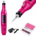 Acrylic Nail Drill Kit Electric Nail File 20000 RPM Portable Electric Nail Drill Bits  Gel Remover Nail Tools  Nail Polishing Machine Pedicure Set 0028-1 0028-red