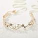 SWEETV Gold Bridal Headpiece | Pearl Wedding Headband with Flower Design - Buy Online on GoSupps.com