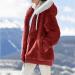 Buy Ronony Women's Plush Teddy Jacket - Cozy Fleece Zip Hoodie for Teen Girls - Stylish Winter Coat in Red - Buy Online on GoSupps.com