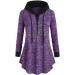 Bigfanshu Women's Warm Hoodies for Casual Plus Size Space Dyeing Long Sleeve Hooded Tunic Tops Sweatshirt Purple - Buy Online on GoSupps.com