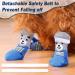 Petloft Anti-Slip Dog Socks - Slide-Resistant Indoor Socks for Small to Medium Dogs & Cats | Adjustable Fastening Tape - 4XL Gray Paw - Buy Online on GoSupps.com