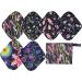7pcs Set: Mini Wet Bag + 6pcs 8 Charcoal Bamboo Mama Cloth Menstrual Pads - Reusable Sanitary Pads - Buy Online on GoSupps.com