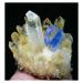 Natural Crystal Rough Yellow/Blue Quartz Crystal Cluster Specimen