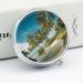 Round Tropical Coconut Trees Pill Box | 3 Compartment Metal Organizer | Decorative Portable Pocket Pill Case - Style 23 - Buy Online on GoSupps.com