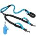 Slowton double linen for 2 dogs 360 rotatable reflective dog leash with three padded handles comfortable shock-damping walking training dog leash for small medium-sized dogs (3-16kg) 3 handles-m (3-16kg) blue