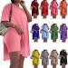 Difanlv Plus Size Women's 2 Piece Brown Tracksuit Set - Short Sleeve Tunic Top & Bodycon Shorts | Size Large - Buy Online on GoSupps.com