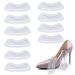 6 Pairs Silicone Clear Heel Grips Clear Heel Pads for Shoes Heel Inserts Heel Cushion Pads for Women Self-Adhesive Soft Anti-Slip Prevent Slipping Rubbing Slippage Grips for Loose Shoes