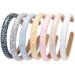 Loneedy 7 Pack Glitter-sequels sparkling hard padded hair bands headband without slipping or children's hair accessories for girls and women (7 mix color)