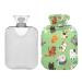 Hot Water Bottle 2L with Cover Cat Pattern Hot Water Bag for Pain Relief Hand Feet Warmer Winter