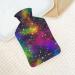 Colorful Starry Sky Hot Water Bottle with Plush Cover - Hand Warmer for Adults & Kids (26.5x15.3cm) | International Shipping Available - Buy Online on GoSupps.com