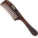 Kent 21T 8 Inch Large Hair Detangling Comb Wide Teeth for Thick Curly Wavy Hair. Long Hair Detangler Comb For Wet and Dry. Handmade of Quality Cellulose Saw-Cut Hand Polished Made in England 1-Pack