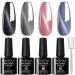 Croitout Cat Eye Gel Nail Polish Set with 1 Magnet Shellac Nail Gel Polish Colours Set Magnetic Gel Nail Polishes Set Soak Off Shellac Gel Nail Polish UV Kit Best Gift for Women 4 x 7.3ml UK-4MY-0002 7.3 ml (Pack of 4)