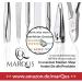 Marqus 7-Piece Manicure Set for Men & Women - Solingen Quality Patented Glass Files Real Leather Etui - Blue - Buy Online on GoSupps.com