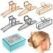 6 Pack Large Metal Hair Claw Clips - Non-slip Gold & Silver Fashion Accessories for Women - Buy Online on GoSupps.com