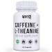 WHYZ Caffeine Pills with L-Theanine 120 Capsules Nootropic Stack Energy Pills Energy Vitamins for Sustained Focus & Cognitive Function L Theanine Caffeine Energy Supplements for Women & Men