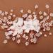 Chargances White Flower Pearl Hair Comb for Wedding Brides Bridesmaid Crystal Beaded Hair Comb Accessories Rhinestone Head Pieces for Women Girls Porm (Rose Gold) - Buy Online on GoSupps.com