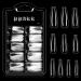 PPAKK 100pcs Long Coffin Fake Nail Tips-Full Cover No Trace Clear Acrylic Artificial Ballerina False Nails for Nail Salon/DIY Nail Art/Nail Design  10 Sizes