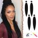 Feshfen Pre Stretched Extension Hair for Braids 65 cm 4 pieces Pres stretched braiding hair Extensions Yaki-Texture Synthetic Hair Extensions Ez BraIiding Hair Hair extension natural black 65 cm (4 Pack) 4 Packs-2# natural black