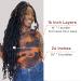 Bohemian Faux Locs Crochet Hair 24 Inches | Ombre Synthetic Dreads | Afro Dreadlock Braiding Hair (1b/24) - 1 Pack - Buy Online on GoSupps.com