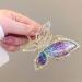 Exquisite Purple Butterfly Rhinestone Hair Claw Clip for Women and Girls - Non-Slip Big Hair Accessory - Buy Online on GoSupps.com