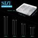 1000-Piece Stainless Steel Eye Pins for DIY Jewelry Making - Silver Color, 20/30/40/50mm Sizes - Buy Online on GoSupps.com