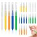 Above zero 50 pieces interdental brushes interdental brushes 5 colors tooth cleaning gaps interdental room cleaner brush with non -slip handle oral care