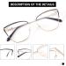 Cateye Blue Light Blocking Glasses for Women | Anti Eyestrain Computer & Gaming Glasses with Metal Frame - Buy Online on GoSupps.com