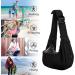 Petloft Reversible Dog Cat Sling Carrier - Hands Free Adjustable Cross Body Small Pet Carrier | Up to 4.99 KG | Black - Buy Online on GoSupps.com