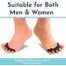 Functional Fitness Toe Separators - Foot Pain Relief for Plantar Fasciitis - Fix Bunions and Correct Toes - Crossfit Toe Spacers in Dark Black-A - Buy Online on GoSupps.com