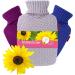 Hugo Frosch Hot Water Bottle Classic 1.8L - Organic Knitted Cover in Sand | Eco-Friendly Comfort for International Shipping - Buy Online on GoSupps.com