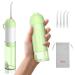 BESTEK Water Dental Flosser Teeth Pick: Cordless Portable Oral Irrigator with 4 Jet Tips Rechargeable IPX7 Waterproof Water Flosser for Teeth Gums Braces Care and Travel - Green
